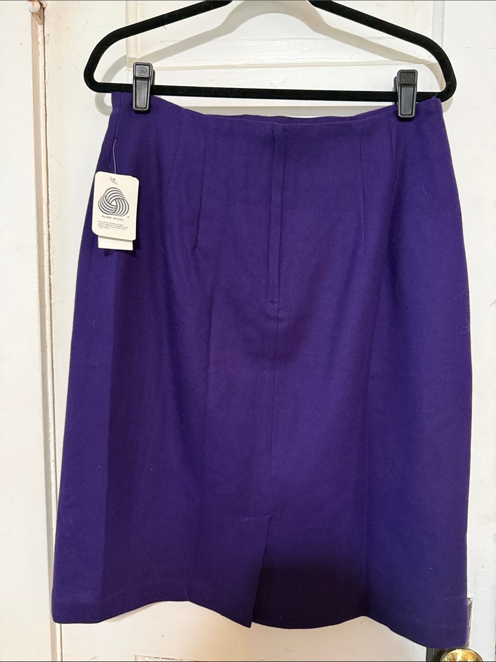 Savannah Purple Pencil Skirt with Front Vent